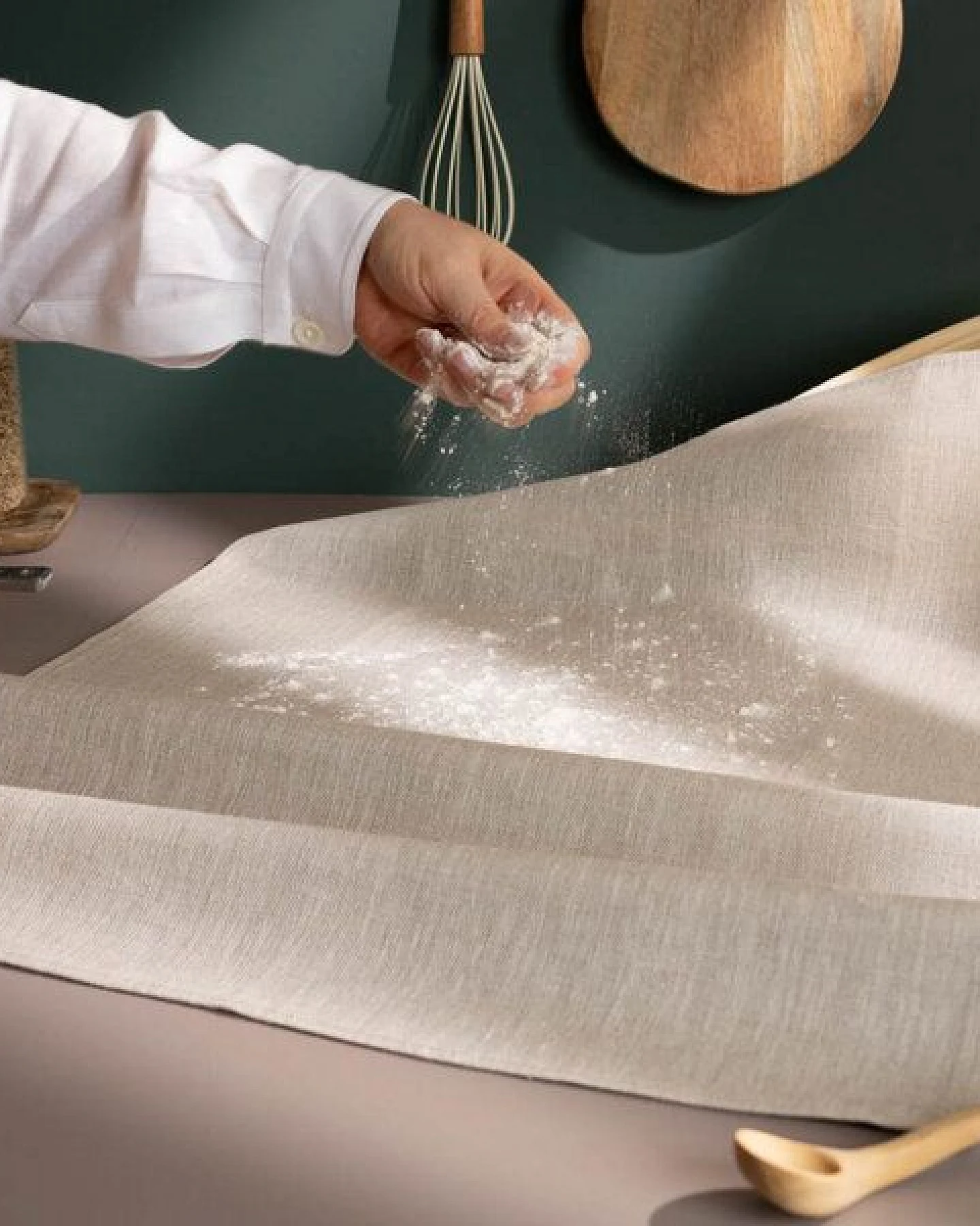 nahtur-design Bäckertuch, Teigtuch aus 100% Leinen, naturbelassen – Ansicht 4