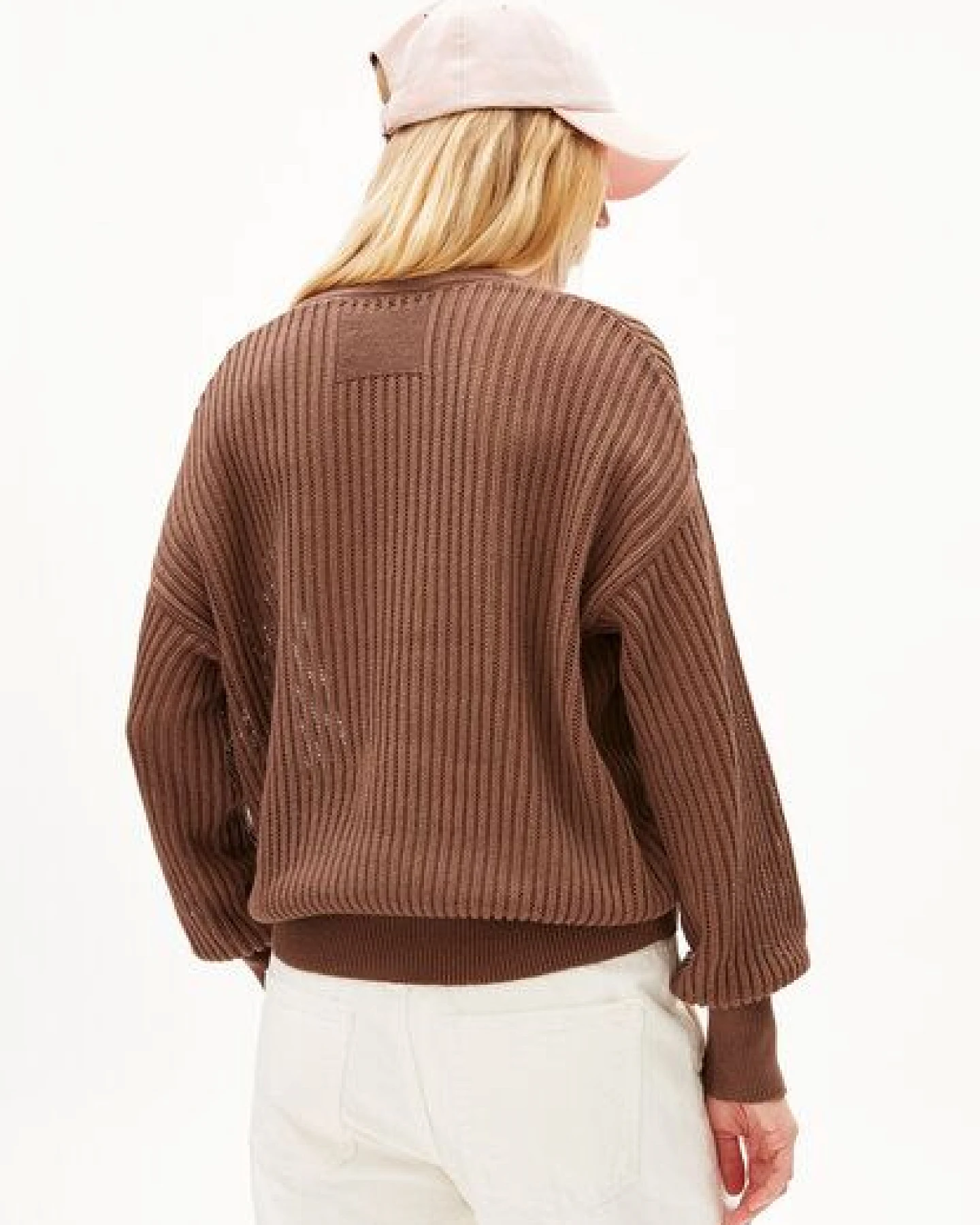ARMEDANGELS RANAA CROCHET LINO - Damen Pullover Loose Fit aus Leinen-Mix – Ansicht 2