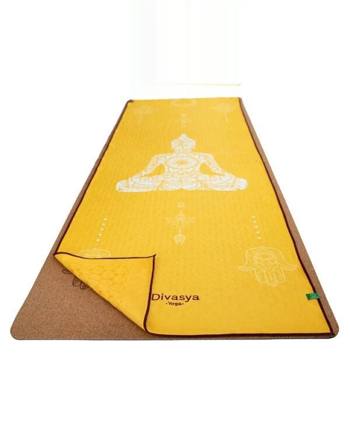 Divasya Rutschfestes Yoga Handtuch im 2er-Set