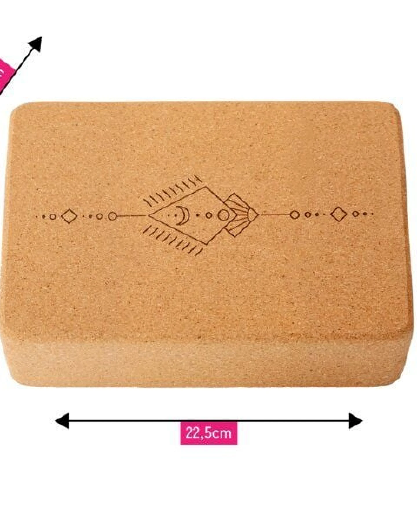 Divasya Yogablock "natural touch" aus Kork / mittlere Größe / abgerundete Ecken – Ansicht 2