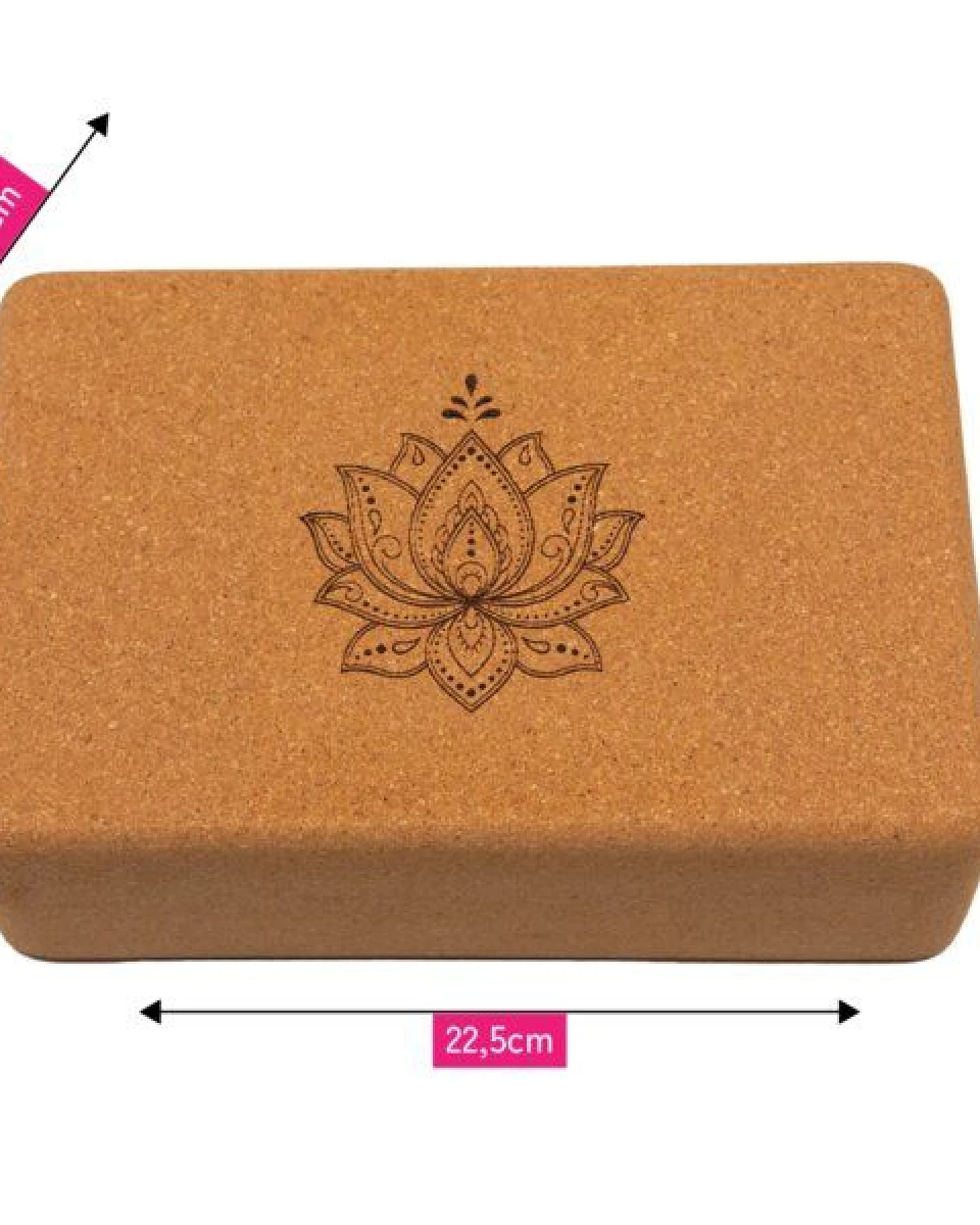 Divasya Yogablock "natural touch" aus Kork / mittlere Größe / abgerundete Ecken – Ansicht 2