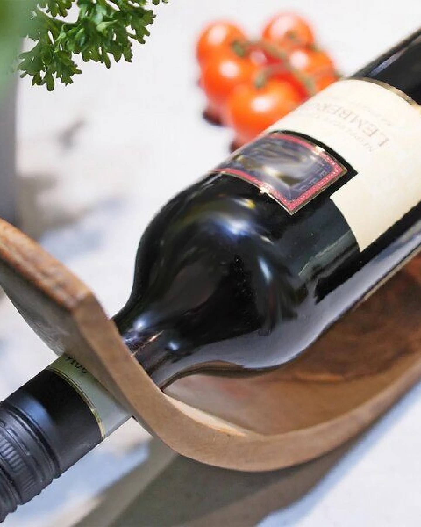 NATUREHOME Weinflaschenhalter aus Olivenholz 25 cm – Ansicht 3