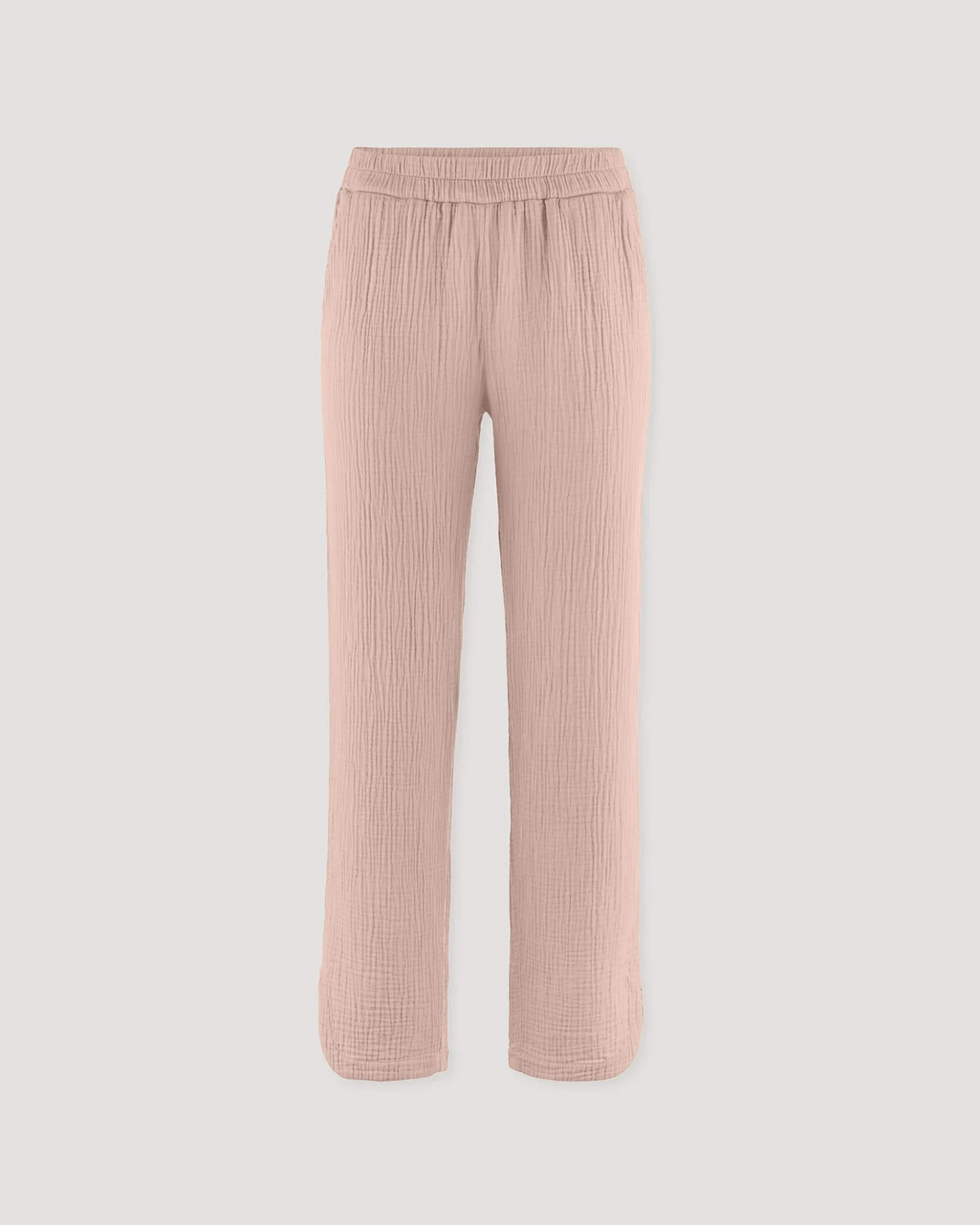 hessnatur Damen Musselin Schlafhose Regular PURE COMFORT aus Bio-Baumwolle - rosa - Größe 46 – Ansicht 4