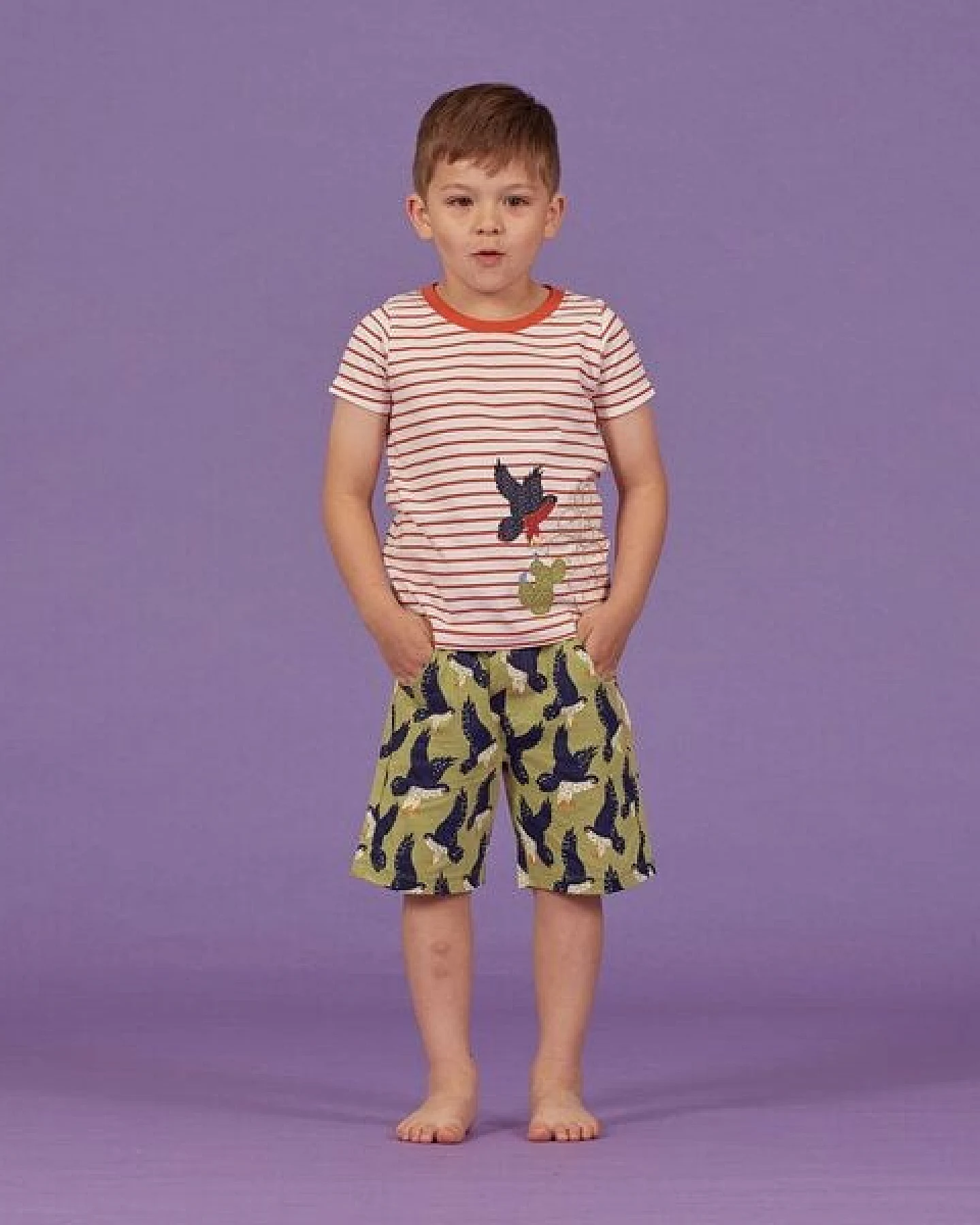 sense-organics Sense Organics Kinder Shorts Kurze Hose bedruckt Bio Baumwolle – Ansicht 2
