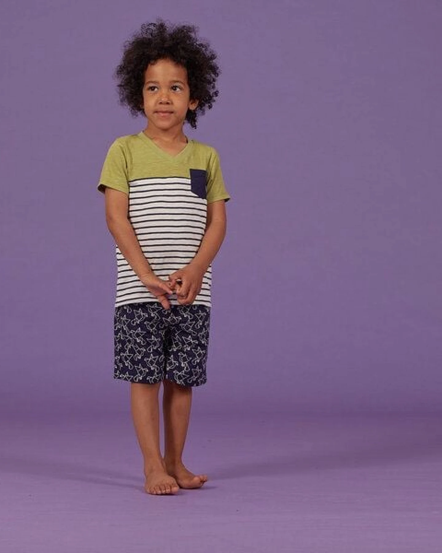 sense-organics Sense Organics Kinder Shorts Kurze Hose bedruckt Bio Baumwolle – Ansicht 3