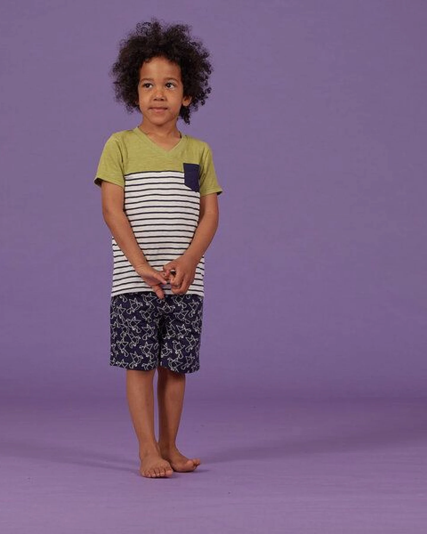 sense-organics Sense Organics Kinder Shorts Kurze Hose bedruckt Bio Baumwolle – Ansicht 3