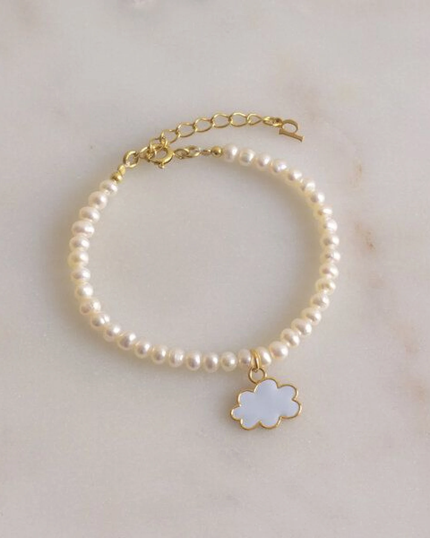 Paeoni Colors Wolken-Perlenarmband aus 18k Gold Vermeil, 925 Sterling Silber – Ansicht 3