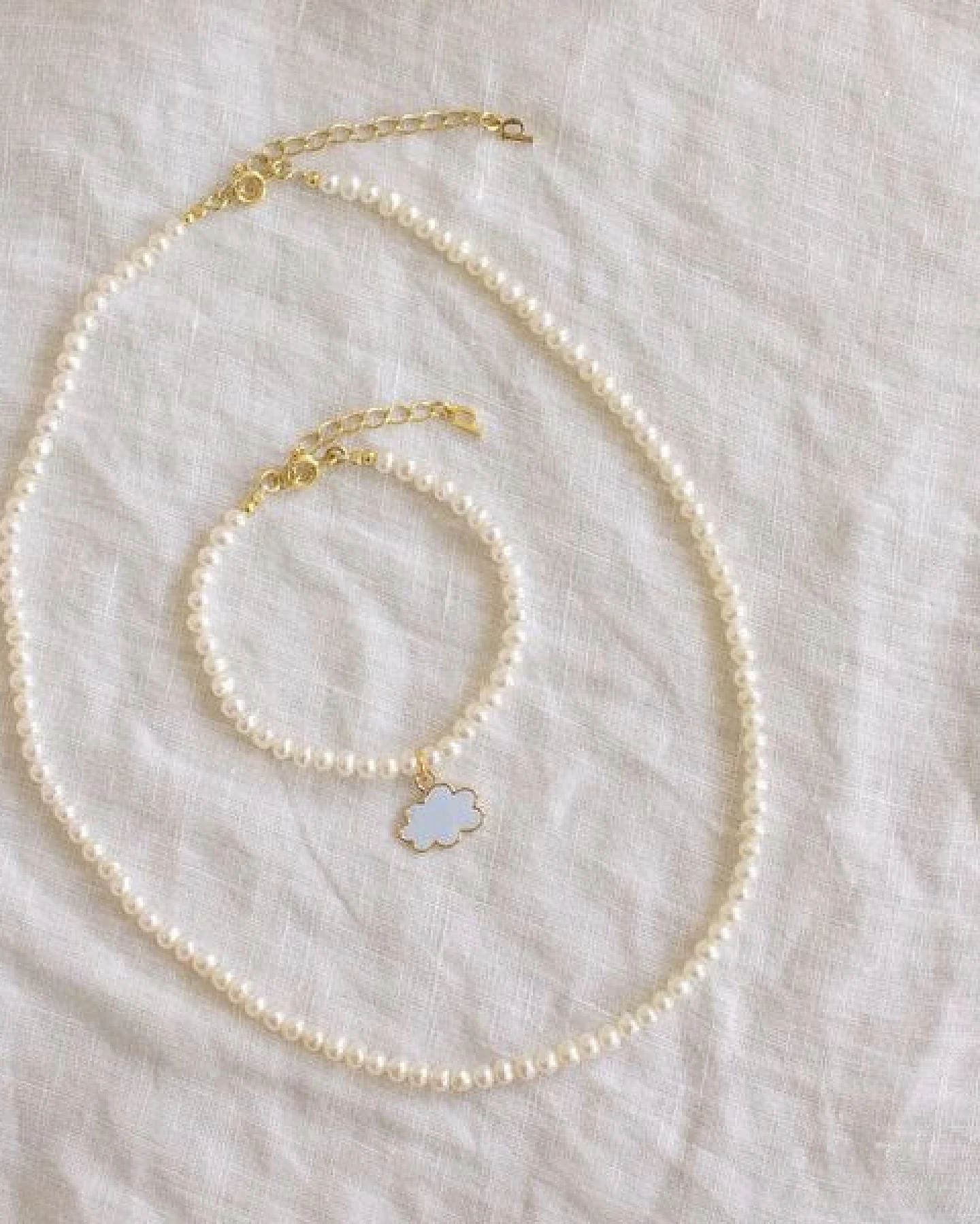 Paeoni Colors Wolken-Perlenarmband aus 18k Gold Vermeil, 925 Sterling Silber – Ansicht 4