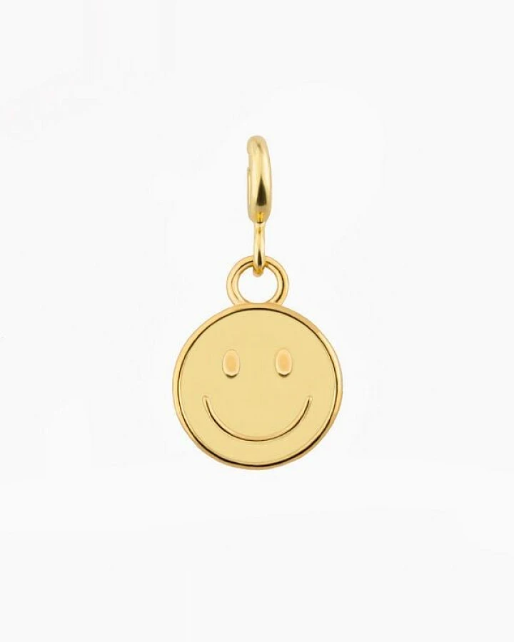 Paeoni Colors Smiley-Anhänger aus 18k Gold Vermeil, 925 Sterling Silber