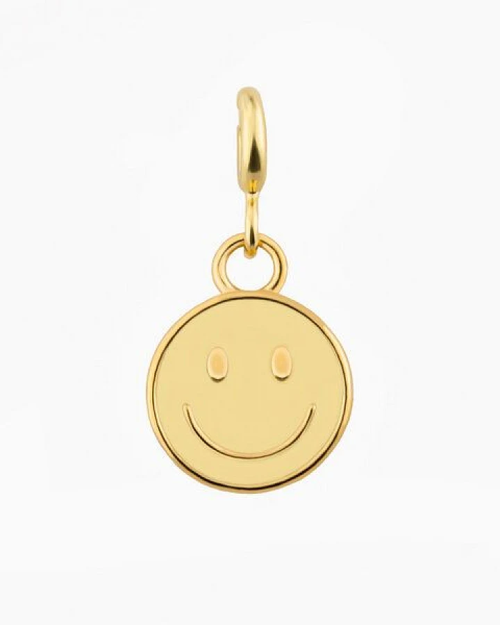 Paeoni Colors Smiley-Anhänger aus 18k Gold Vermeil, 925 Sterling Silber