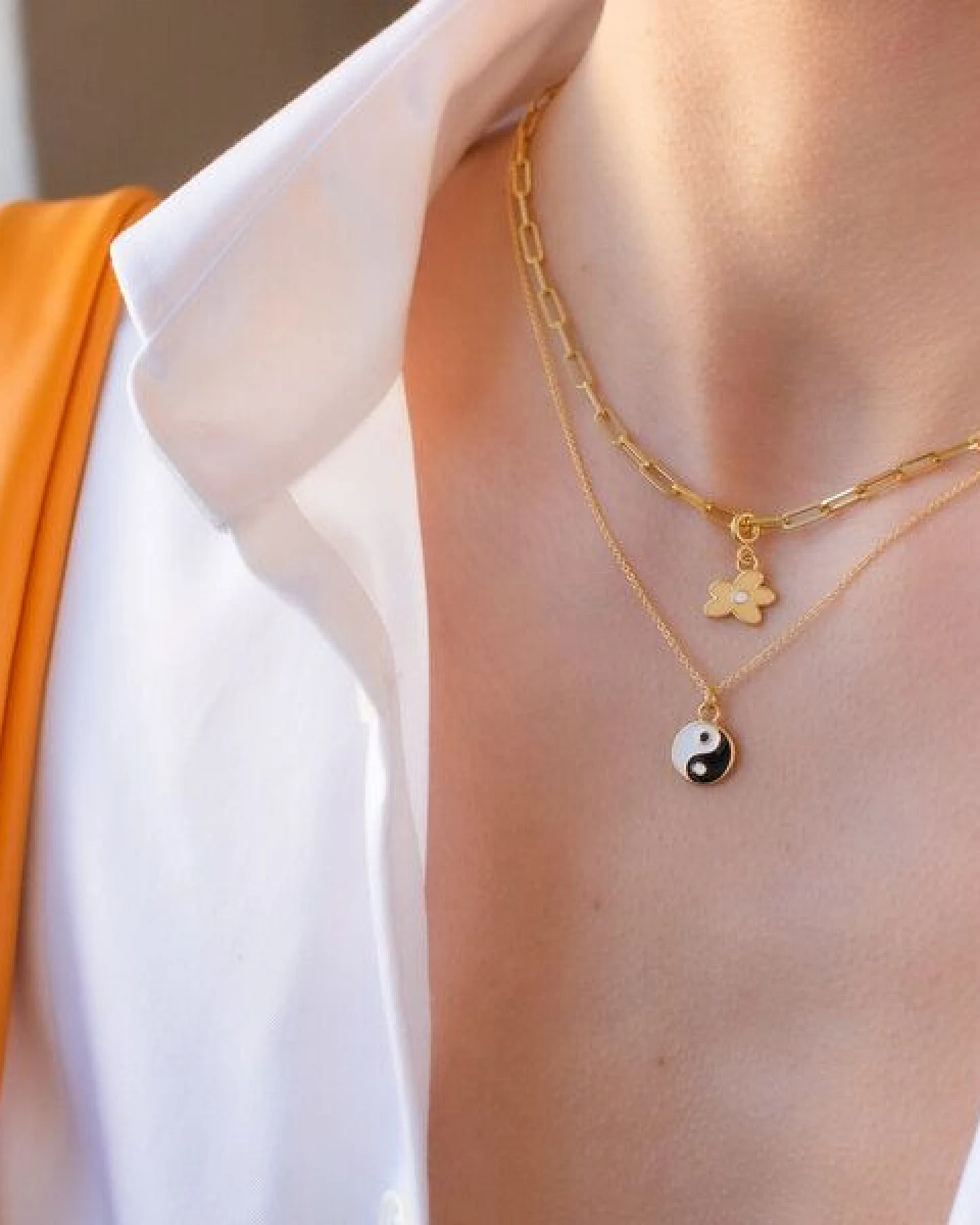 Paeoni Colors Blumen-Anhänger aus 18k Gold Vermeil, 925 Sterling Silber – Ansicht 3