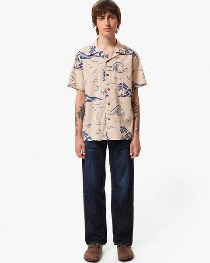 Nudie Jeans Hemd Arvid Hawaii