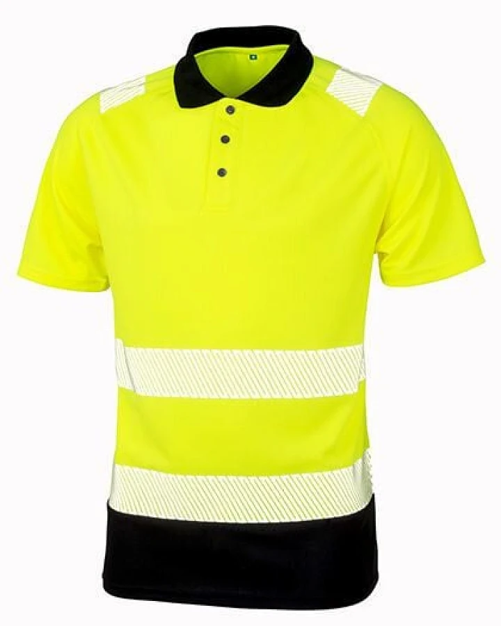 Result Genuine Recycled Safety Workwear Hi Viz Polo Shirt Berufsbekleidung Atmungsaktiv Reflektierend