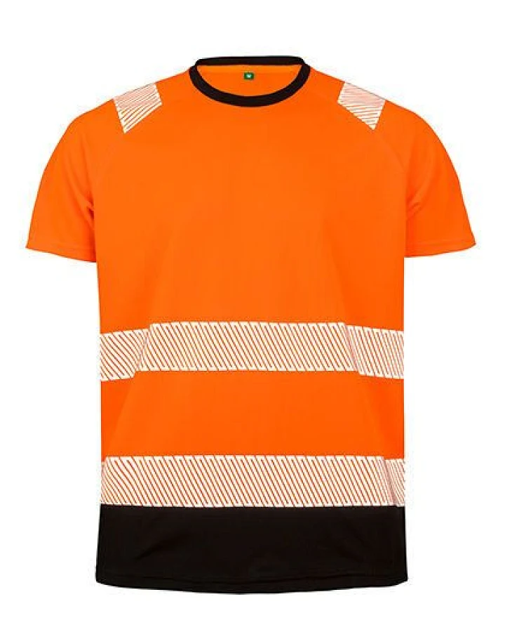 Result Genuine Recycled Safety Workwear HiViz Sicherheits T-Shirt Berufsbekleidung Atmungsaktiv Reflektierend