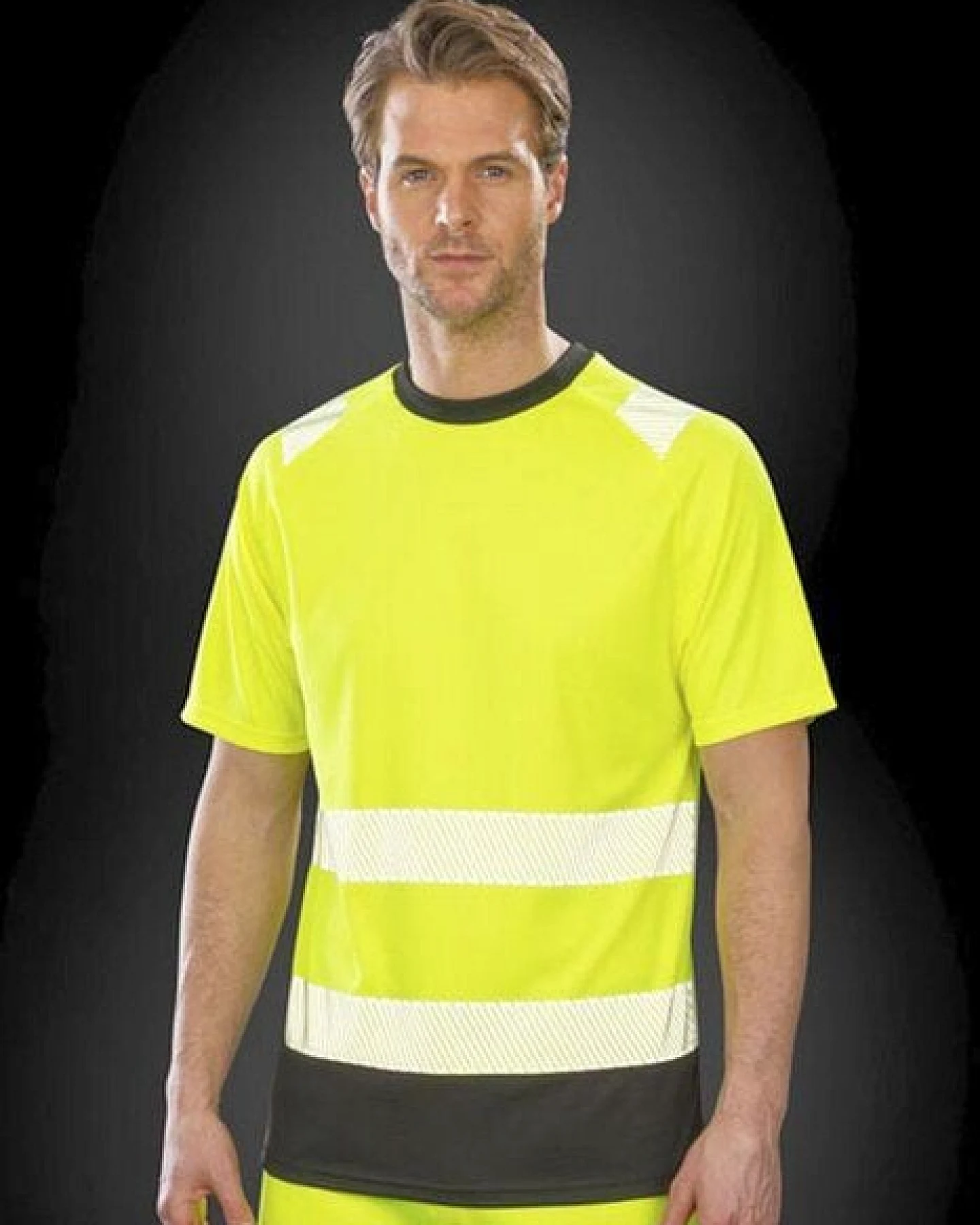 Result Genuine Recycled Safety Workwear HiViz Sicherheits T-Shirt Berufsbekleidung Atmungsaktiv Reflektierend – Ansicht 2