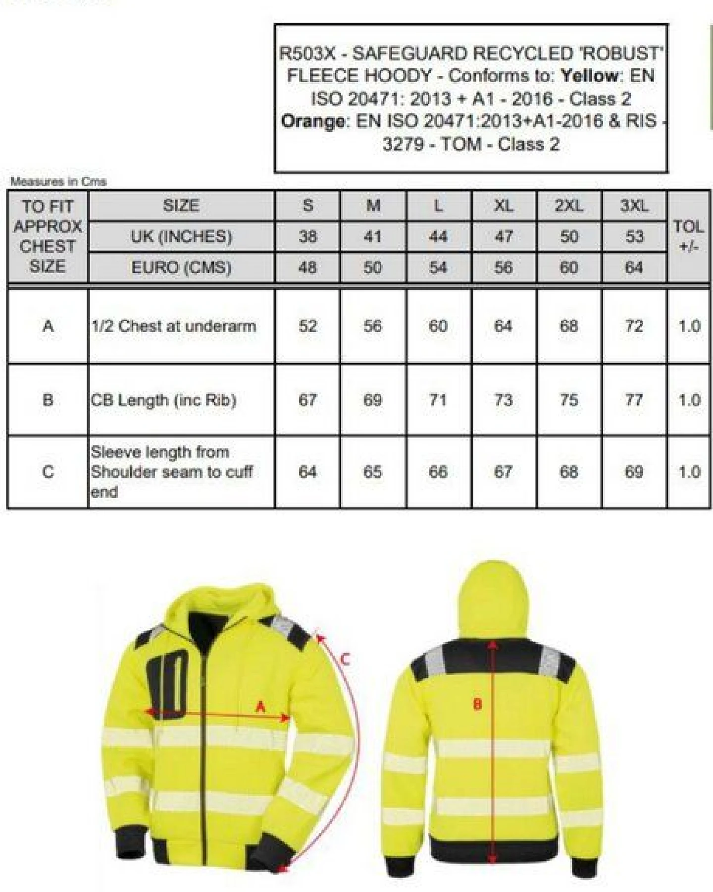 Result Genuine Recycled Sicherheits Softshelljacke Berufbekleidung Reflektierend bis Gr.3XL Warnschutz – Ansicht 3