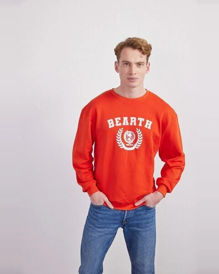 BEARTH Sweatshirt Unisex College Print Bio-Baumwolle (m)