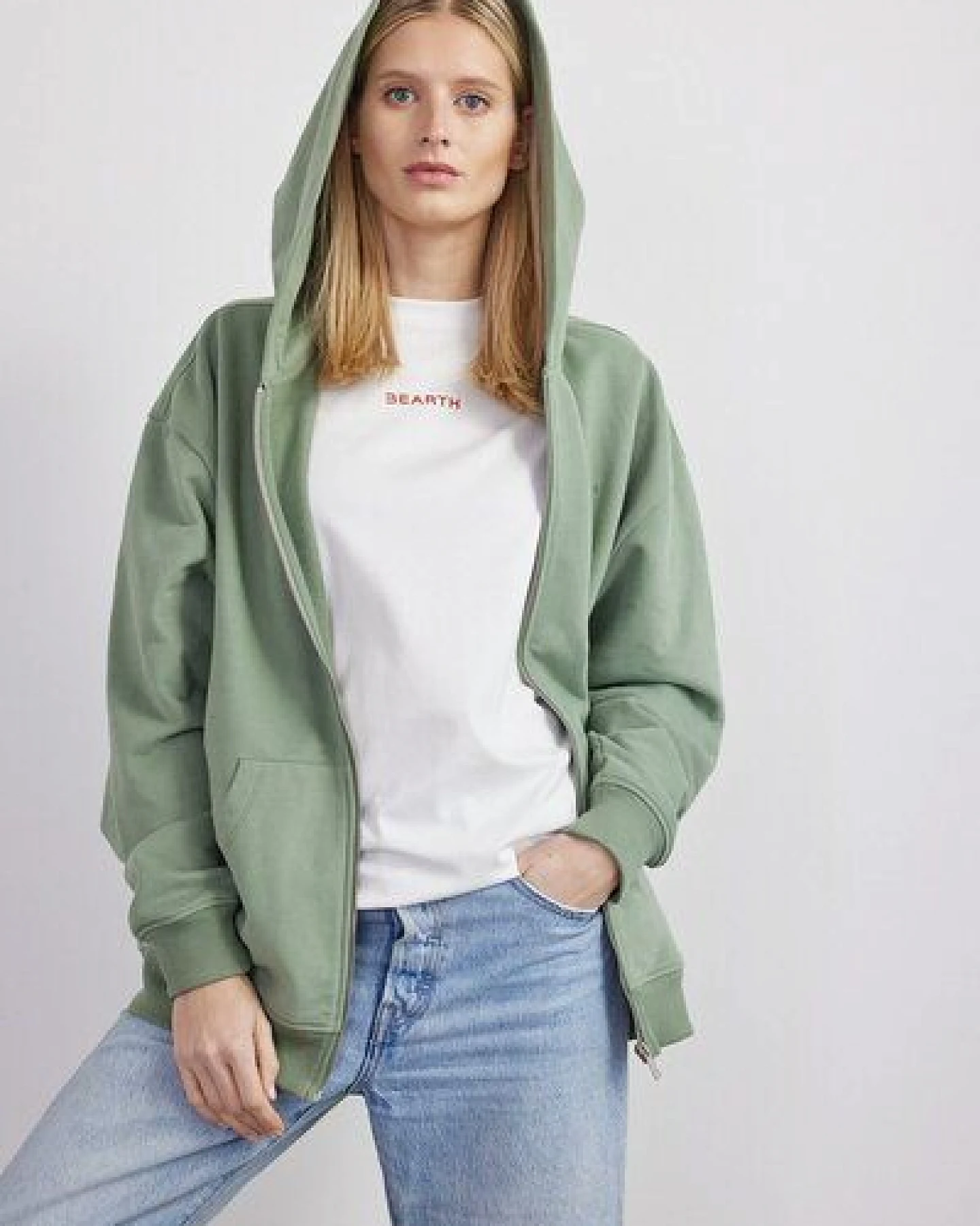BEARTH Zip Hoodie Unisex Bio-Baumwoll Mix – Ansicht 3