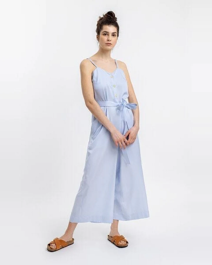 Rotholz Jumpsuit aus Lyocell Hellblau