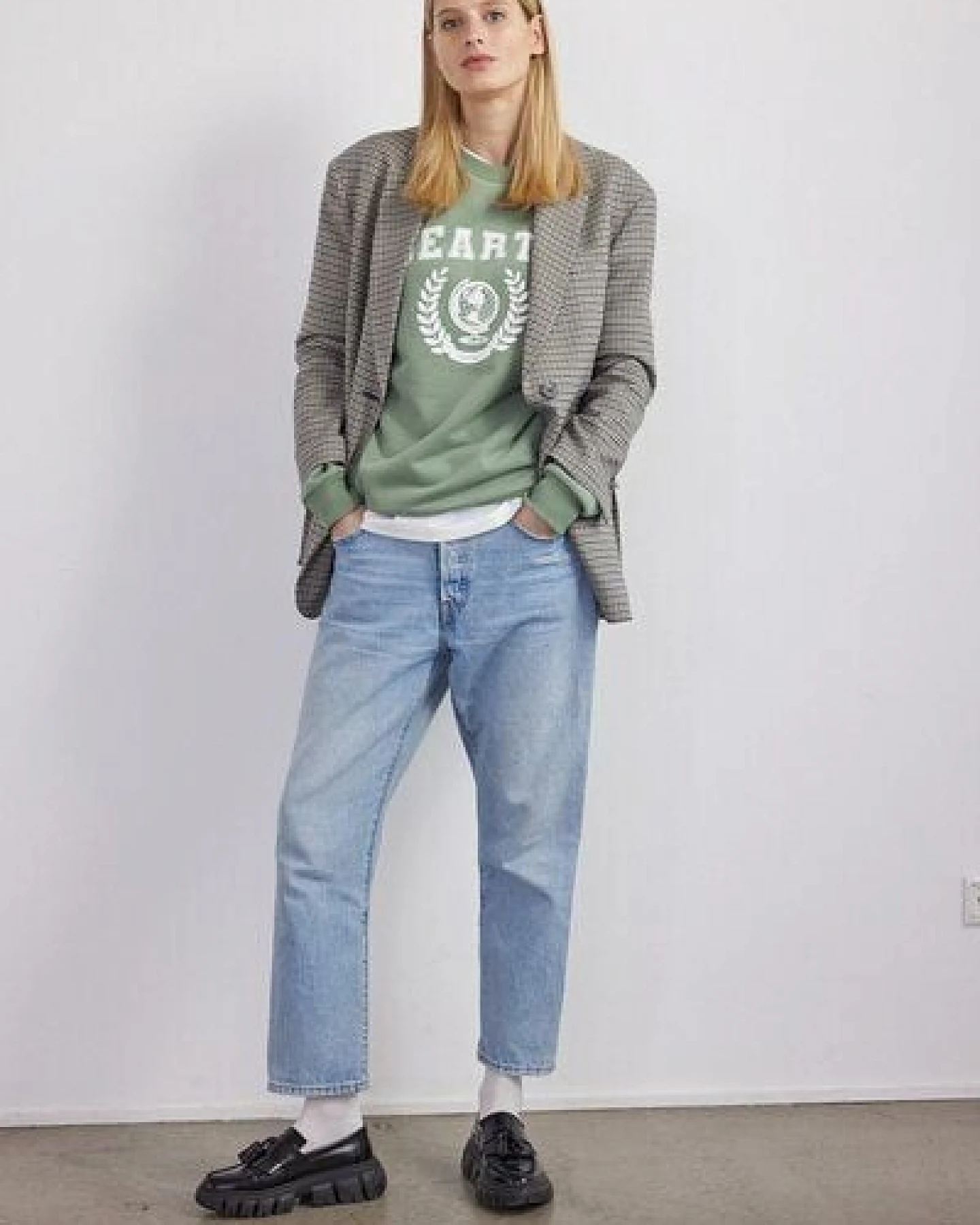 BEARTH Sweatshirt Unisex College Print Bio-Baumwoll Mix – Ansicht 2
