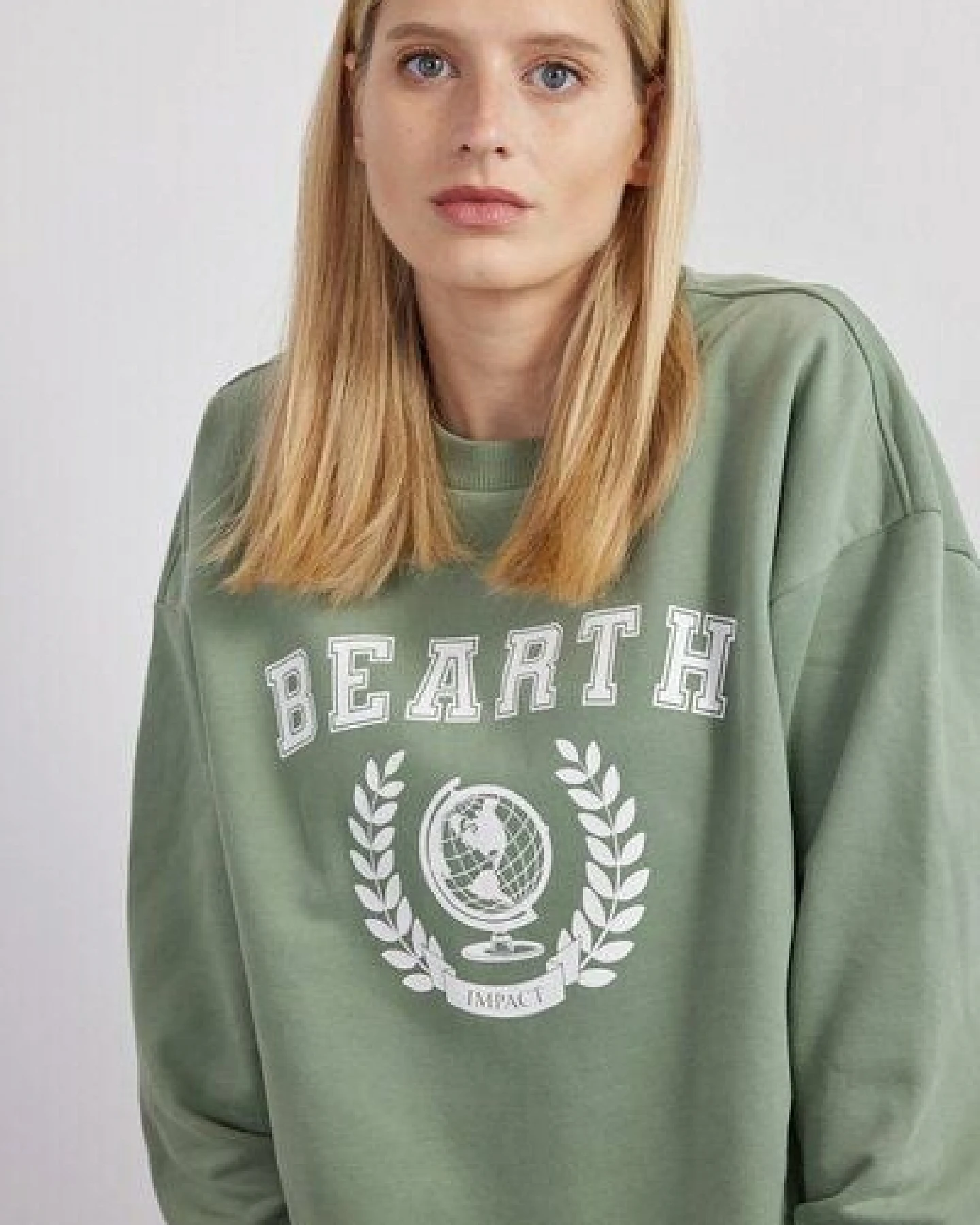 BEARTH Sweatshirt Unisex College Print Bio-Baumwoll Mix – Ansicht 3