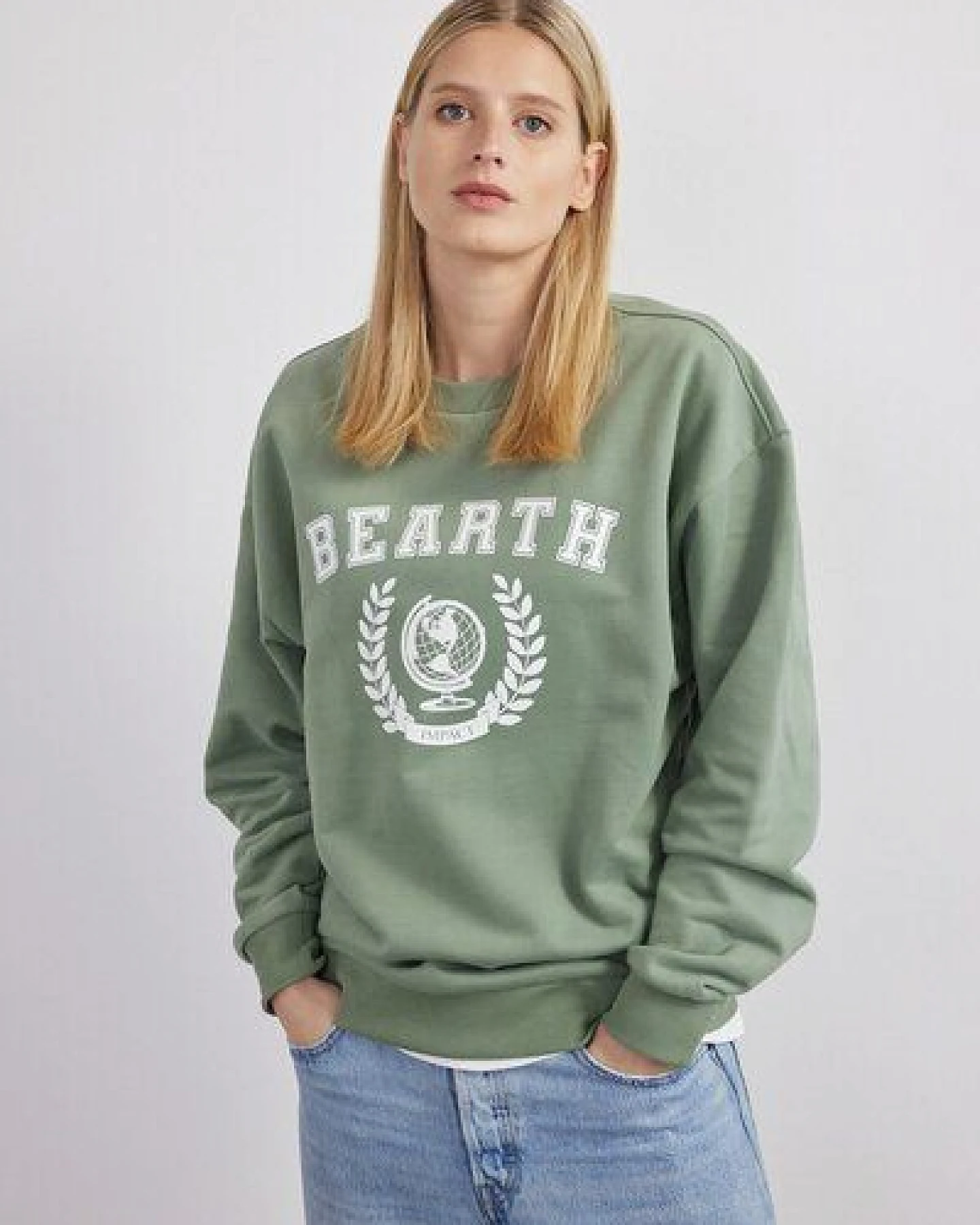 BEARTH Sweatshirt Unisex College Print Bio-Baumwoll Mix – Ansicht 2