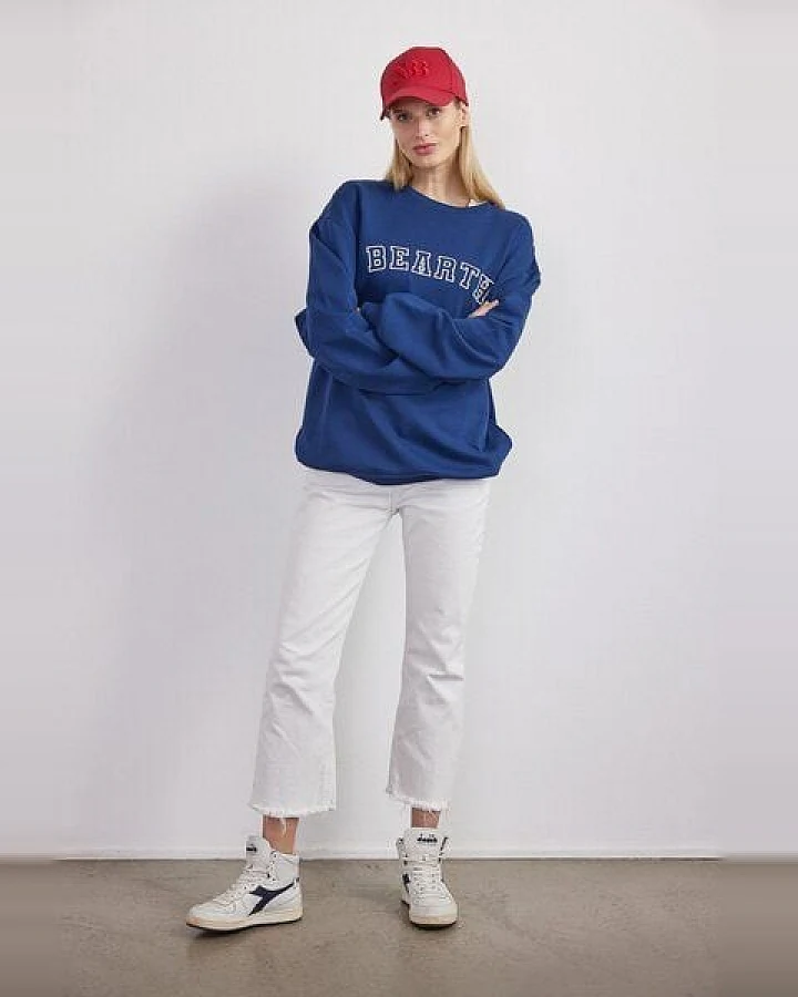 BEARTH Sweatshirt Unisex College Stick Bio-Baumwolle