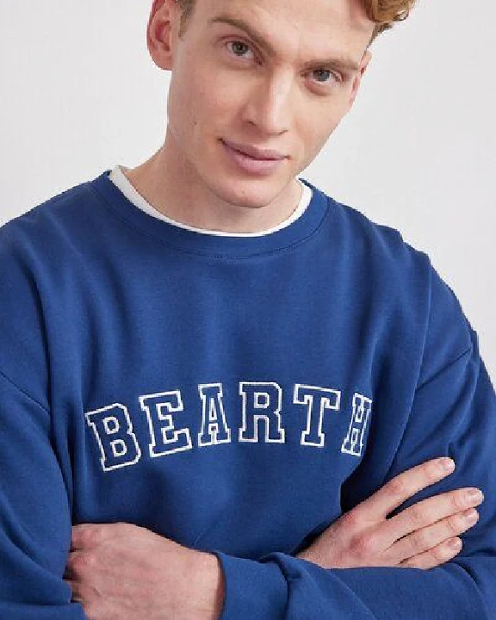 BEARTH Sweatshirt Unisex College Stick Bio-Baumwolle (m)