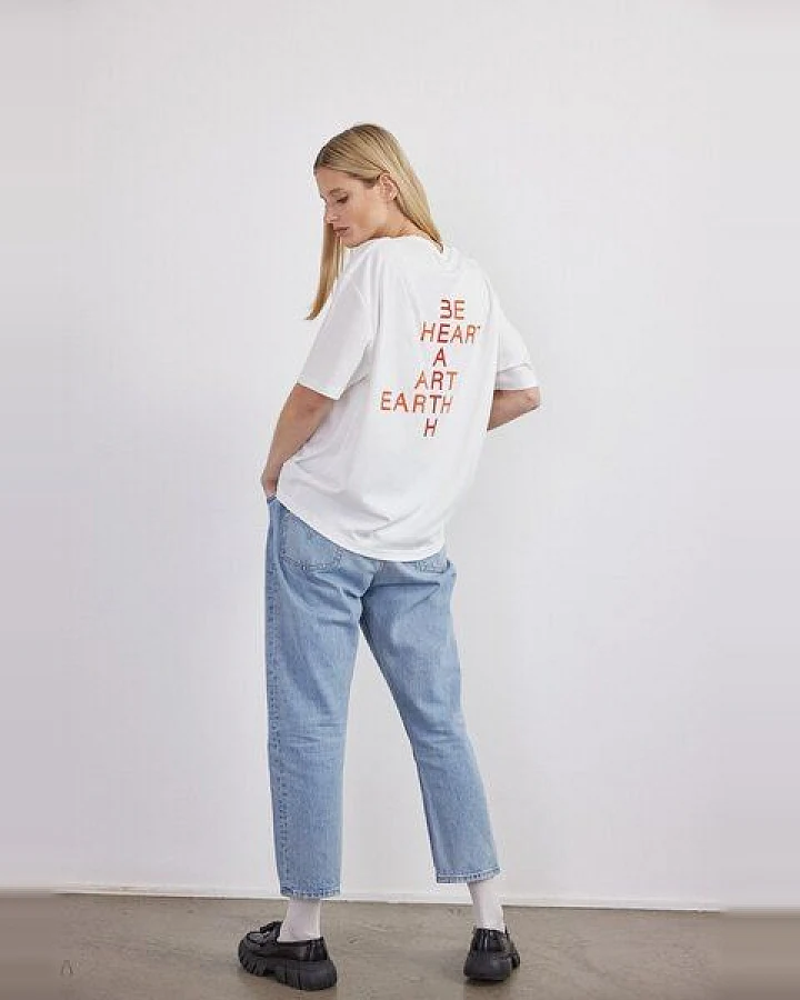 BEARTH T-Shirt Unisex Puzzle Grid Print Bio-Baumwolle