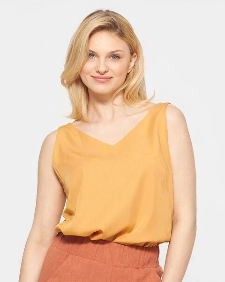 WiDDA berlin Bluse VAU in Gelb aus TENCEL®