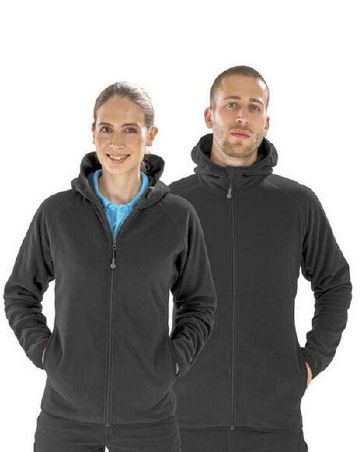 Result Genuine Recycled Recycelte Unisex Fleecejacke mit Kapuze Atmungsaktiv – Ansicht 2