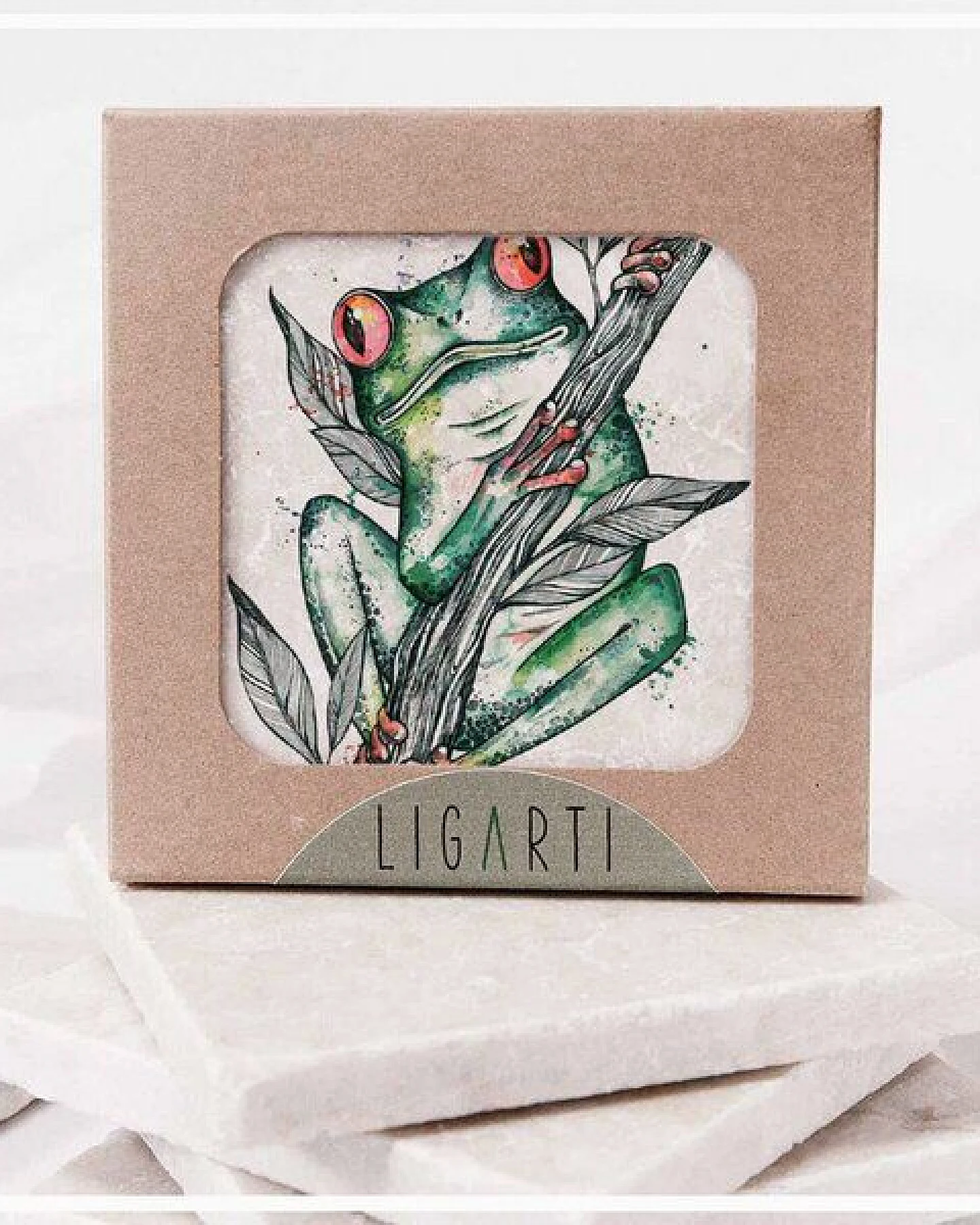 Fliesenuntersetzer »Frosch« von LIGARTI – Ansicht 2