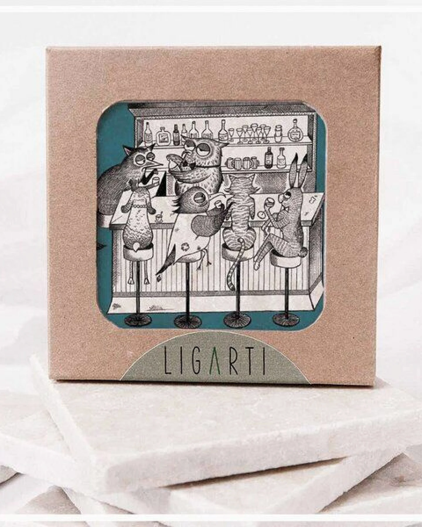 Fliesenuntersetzer »Tierbar« von LIGARTI – Ansicht 2