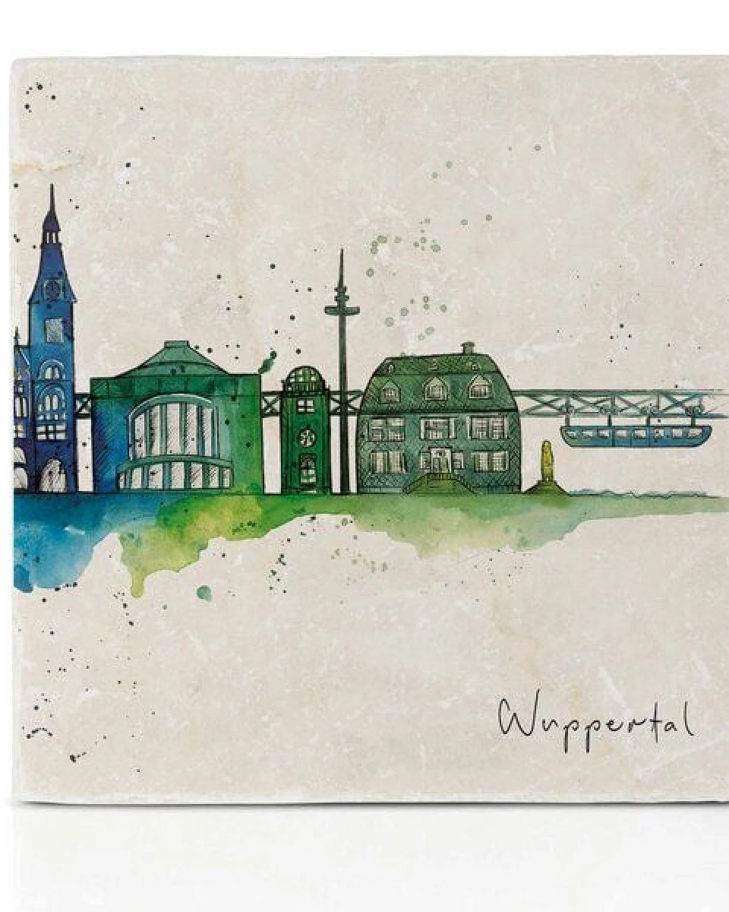 Fliesenuntersetzer 2er-Set »Wuppertal« von LIGARTI – Ansicht 3