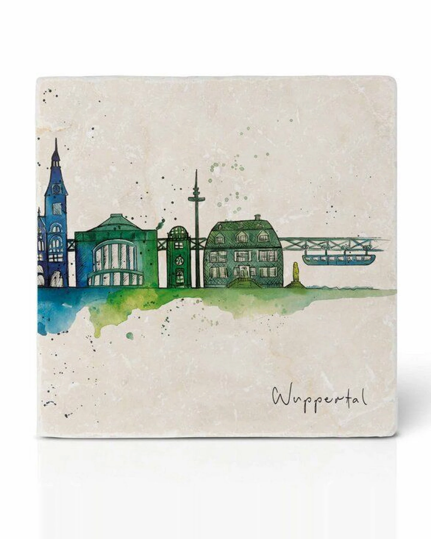 Fliesenuntersetzer 2er-Set »Wuppertal« von LIGARTI – Ansicht 3