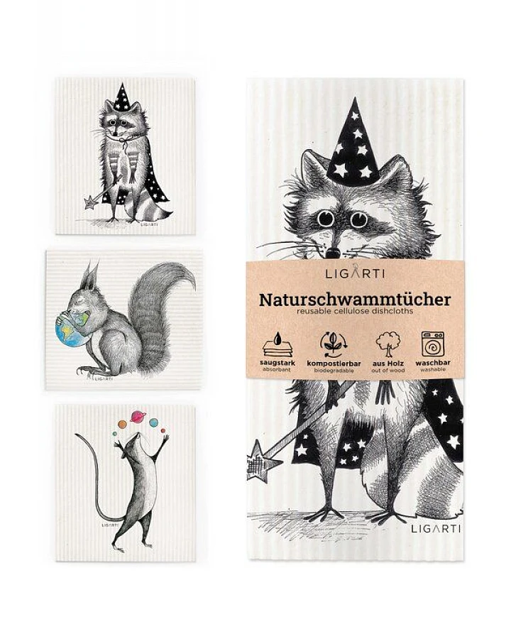 Schwammtücher 3er-Set »Bunter Mix« von LIGARTI
