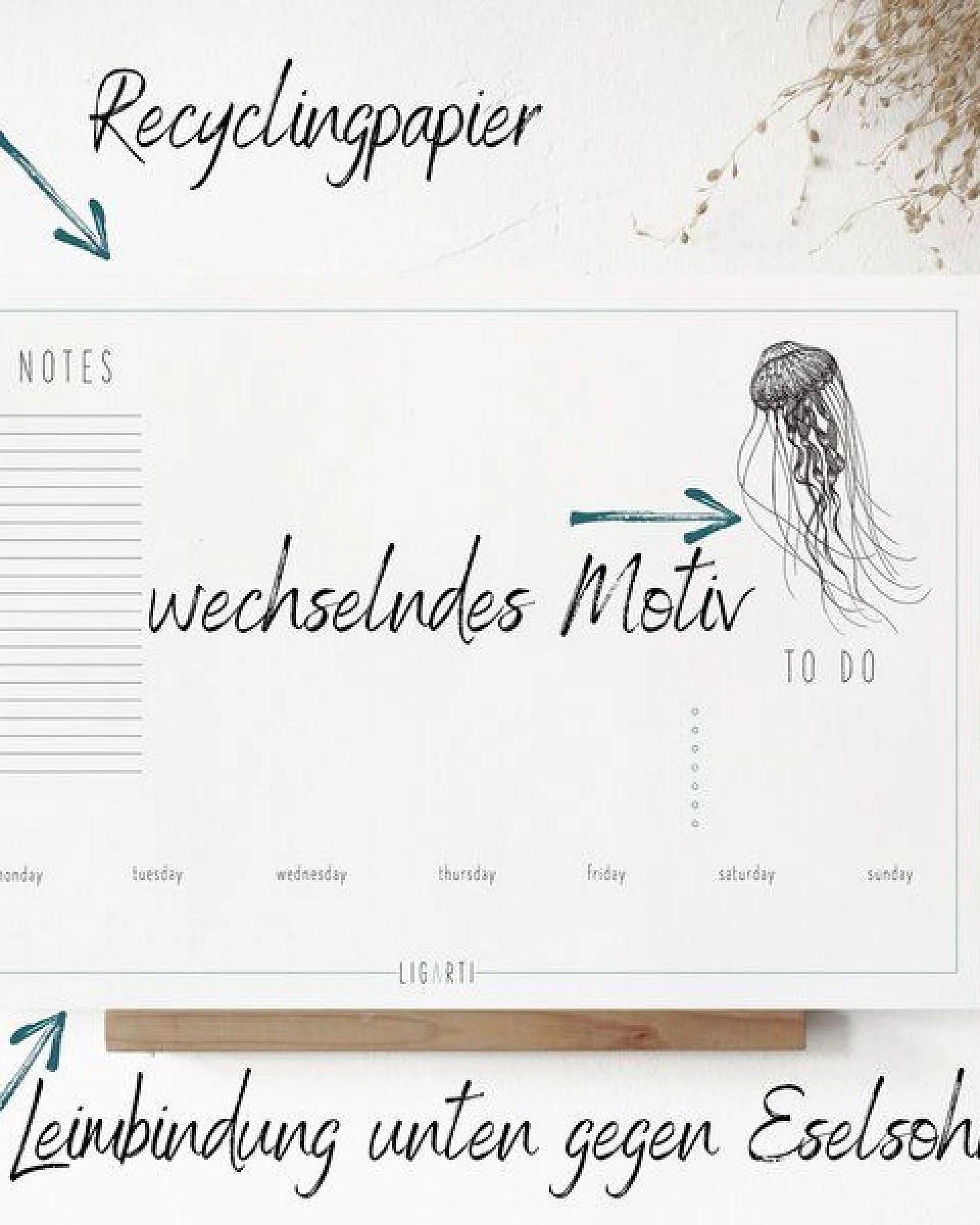Schreibtischunterlage »Meerestiere« von LIGARTI – Ansicht 3