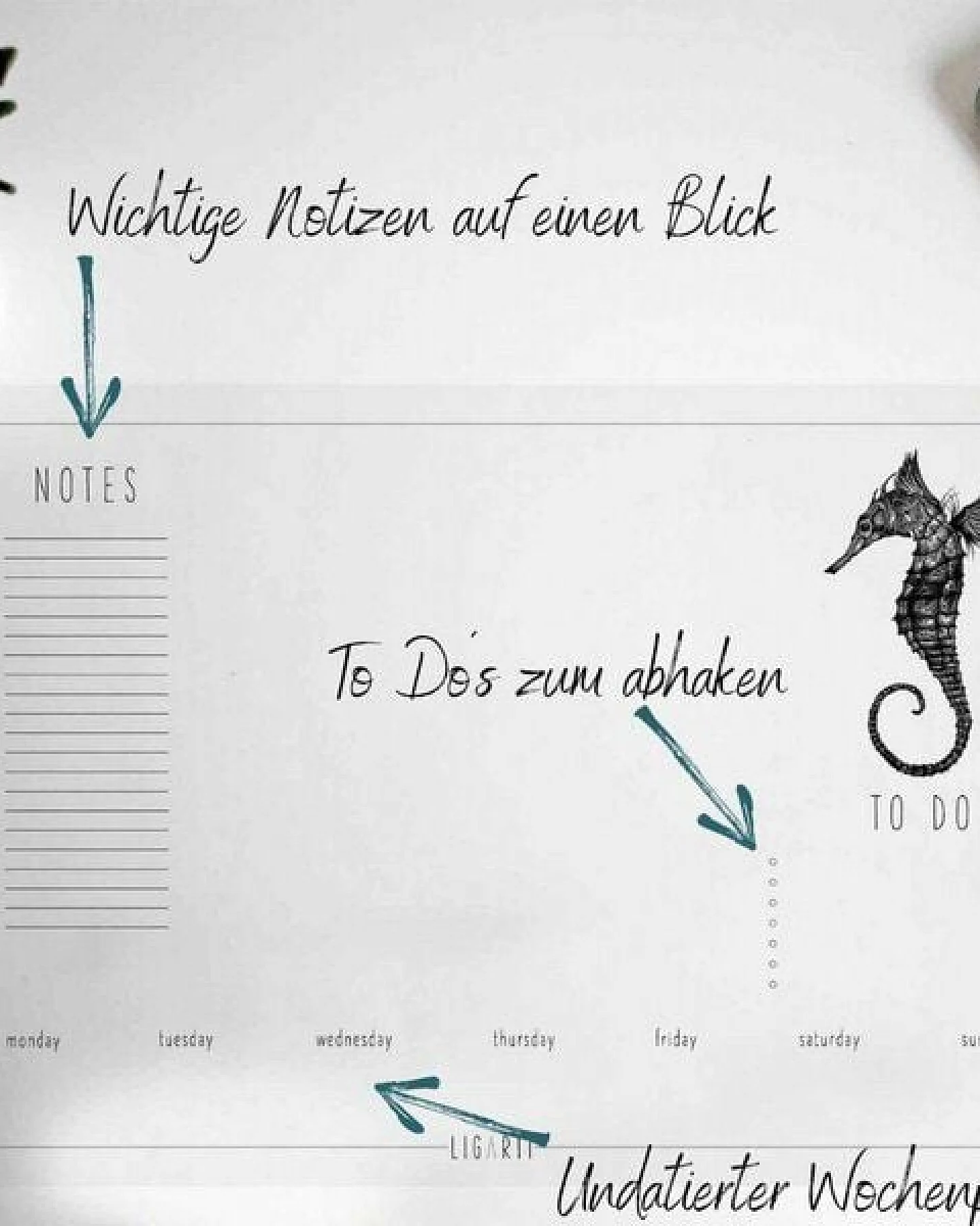 Schreibtischunterlage »Meerestiere« von LIGARTI – Ansicht 4