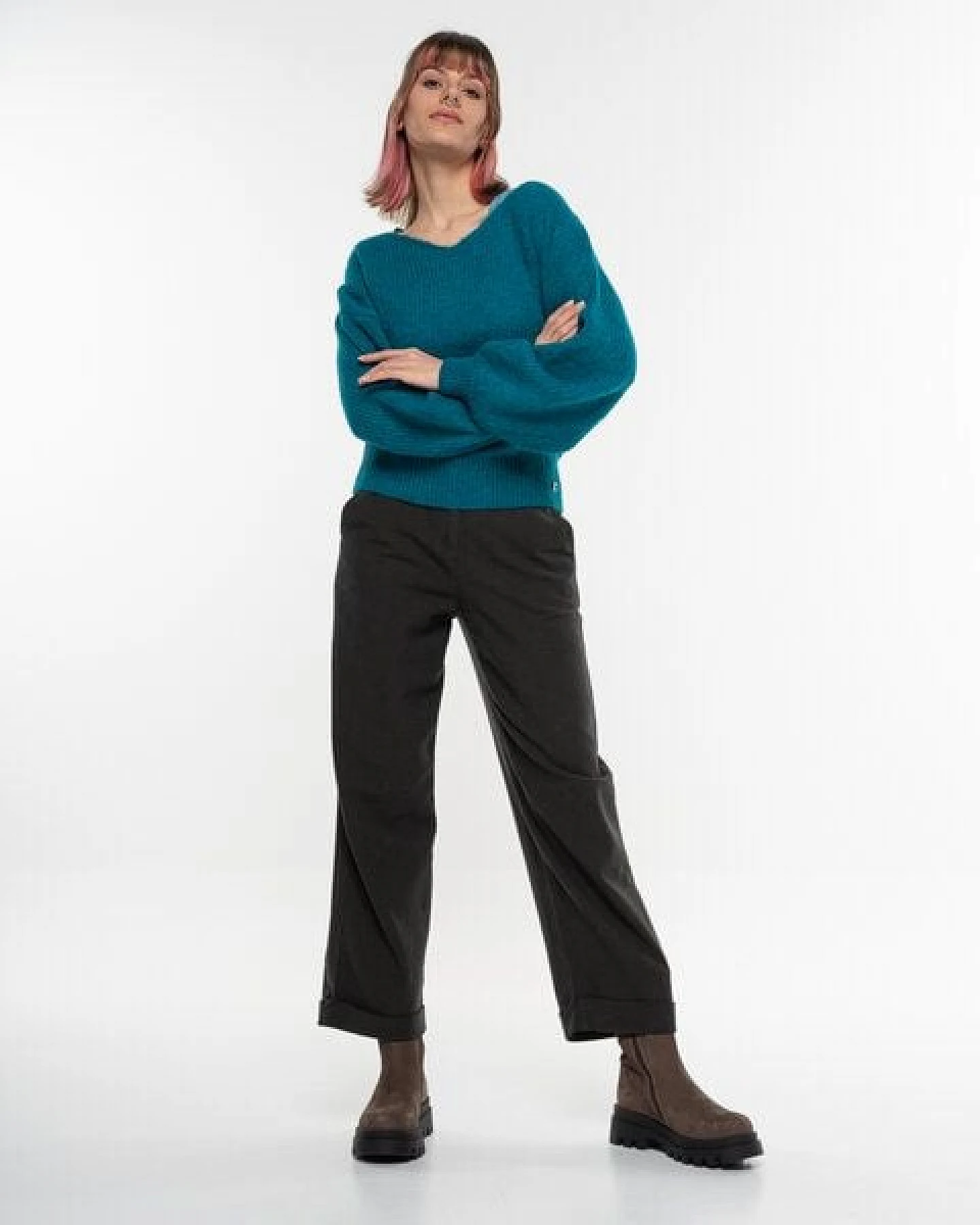 Alma & Lovis Leichter Pullover im Loose-Fit aus zartem Alpakastrick – Ansicht 3