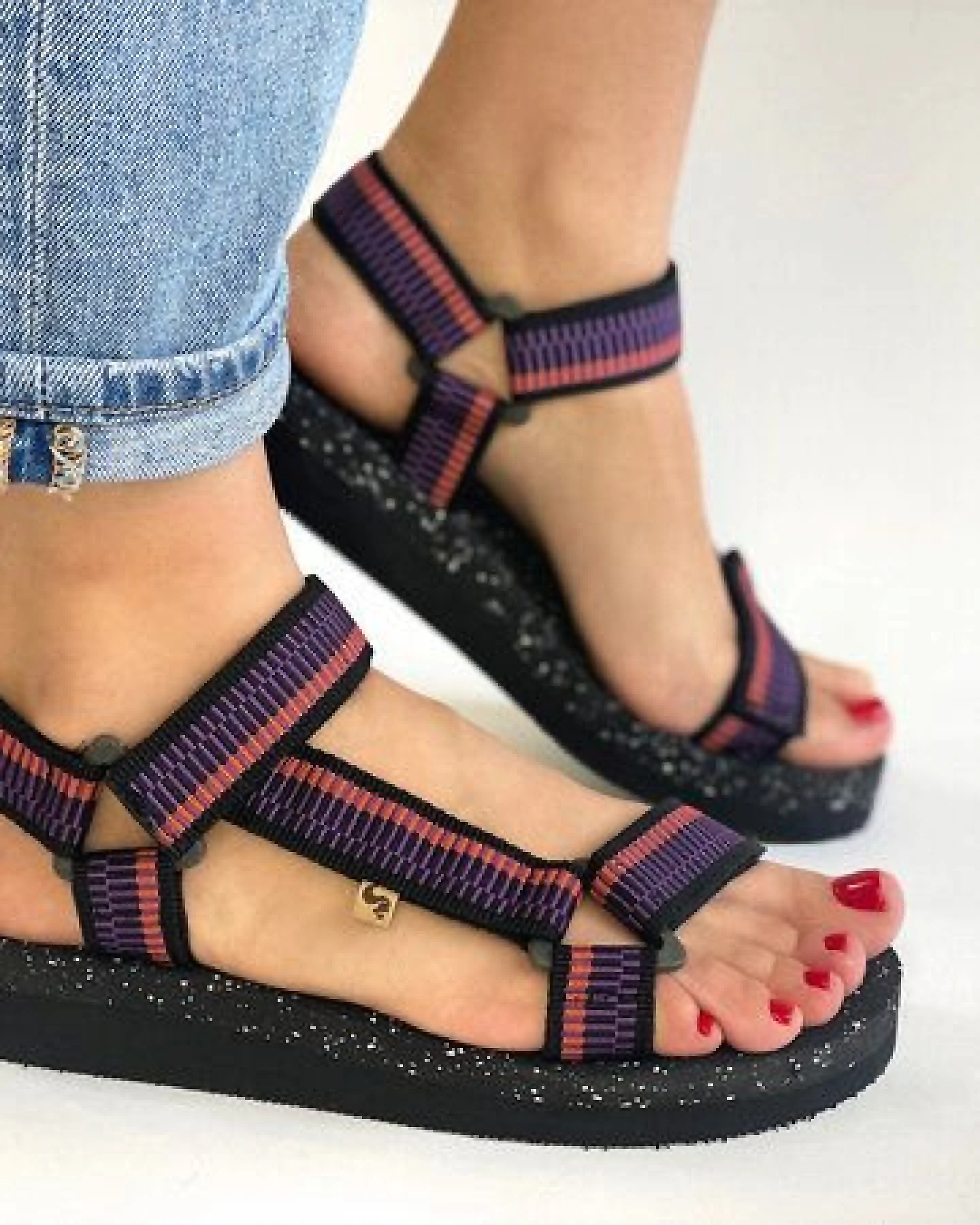Vegane "thies ® Eco Trek" Sandale aus recyceltem Kunststoff und Grasplast – Ansicht 2
