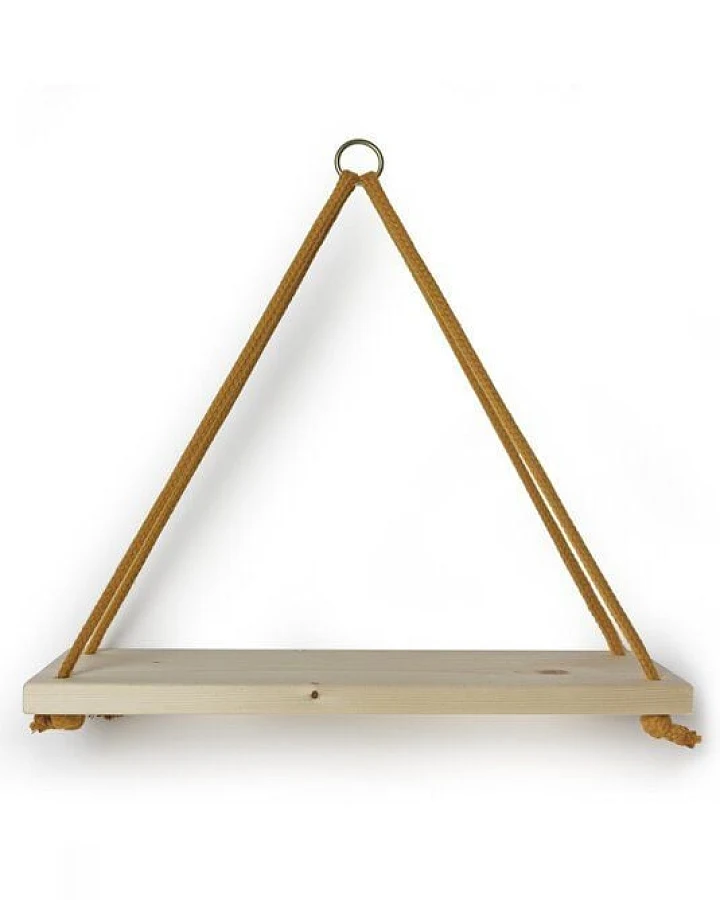 GARY MASH Wandregal Triangle mit Baumwollkordel