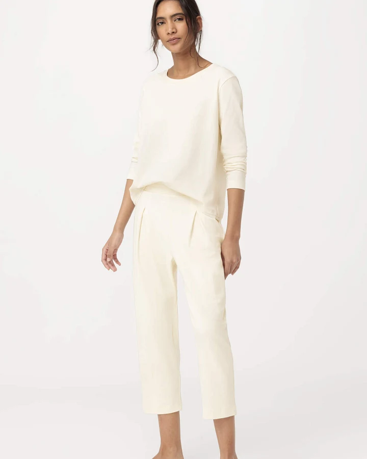 hessnatur Damen Pyjama PURE COTTON aus Bio-Baumwolle - natur - Größe 34