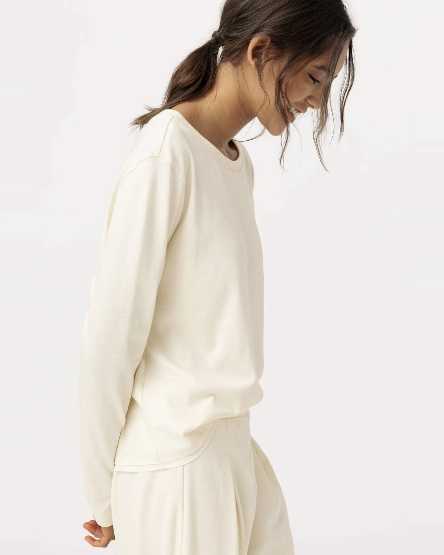 hessnatur Damen Pyjama PURE COTTON aus Bio-Baumwolle - natur - Größe 36 – Ansicht 2
