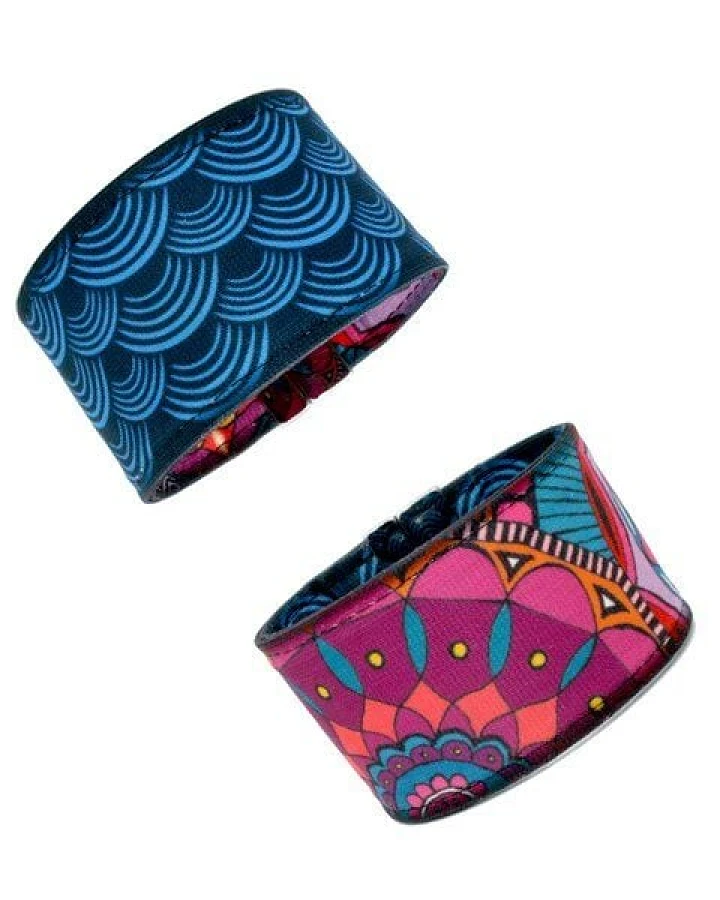 Wellen (blau) / Mandala (pink)
