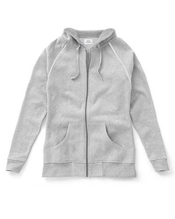 ege organics Damen Kapuzenjacke Bio-Baumwolle Hoodie Grau-Melange