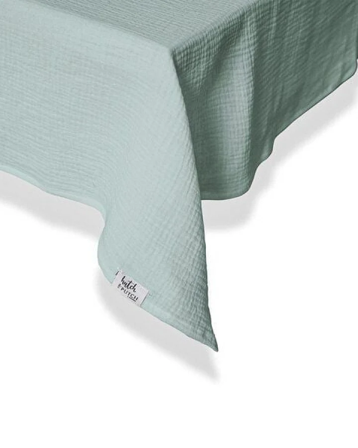 Hutch&Putch Musselin-Tischdecke "Angelina" • Aquamarine