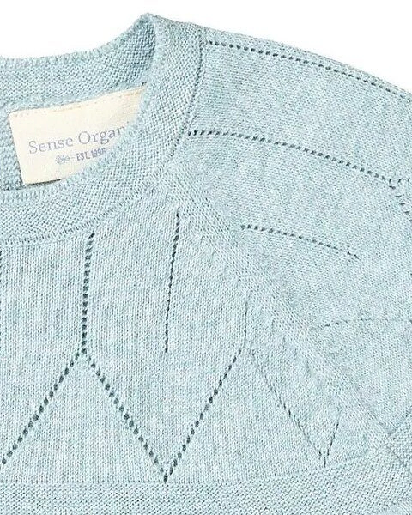 sense-organics Sommerliches Baby Strickkleid Orla in graublau von Sense Organics GOTS – Ansicht 3