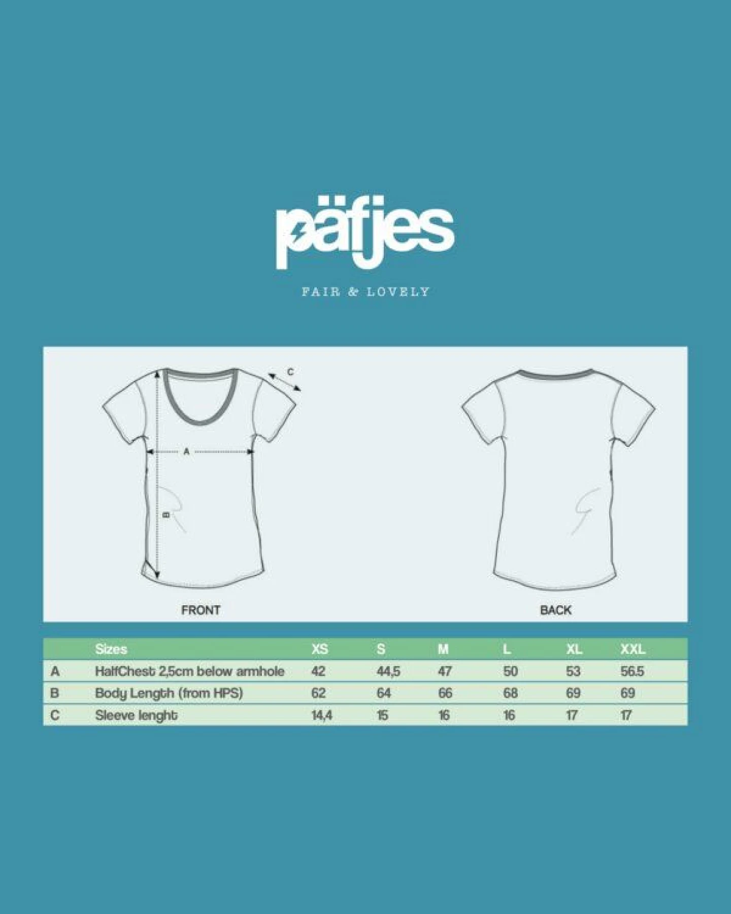 päfjes Pinguin mit Schirm / Brusttasche - Fair Wear Bio Frauen T-Shirt - Blau – Ansicht 2