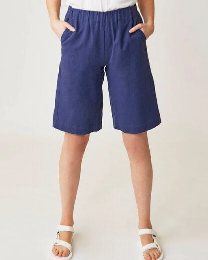 LANA Organic Weit geschnittene Shorts aus nachhaltigem Baumwoll-Hanf Gewebe für Damen - Azita