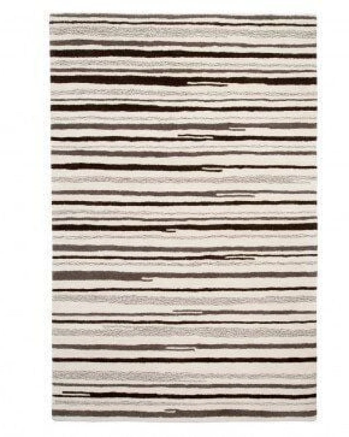 Prolana Handgefertigter Flor-Teppich Tuft "Stripes" aus Wolle - versch. Größen